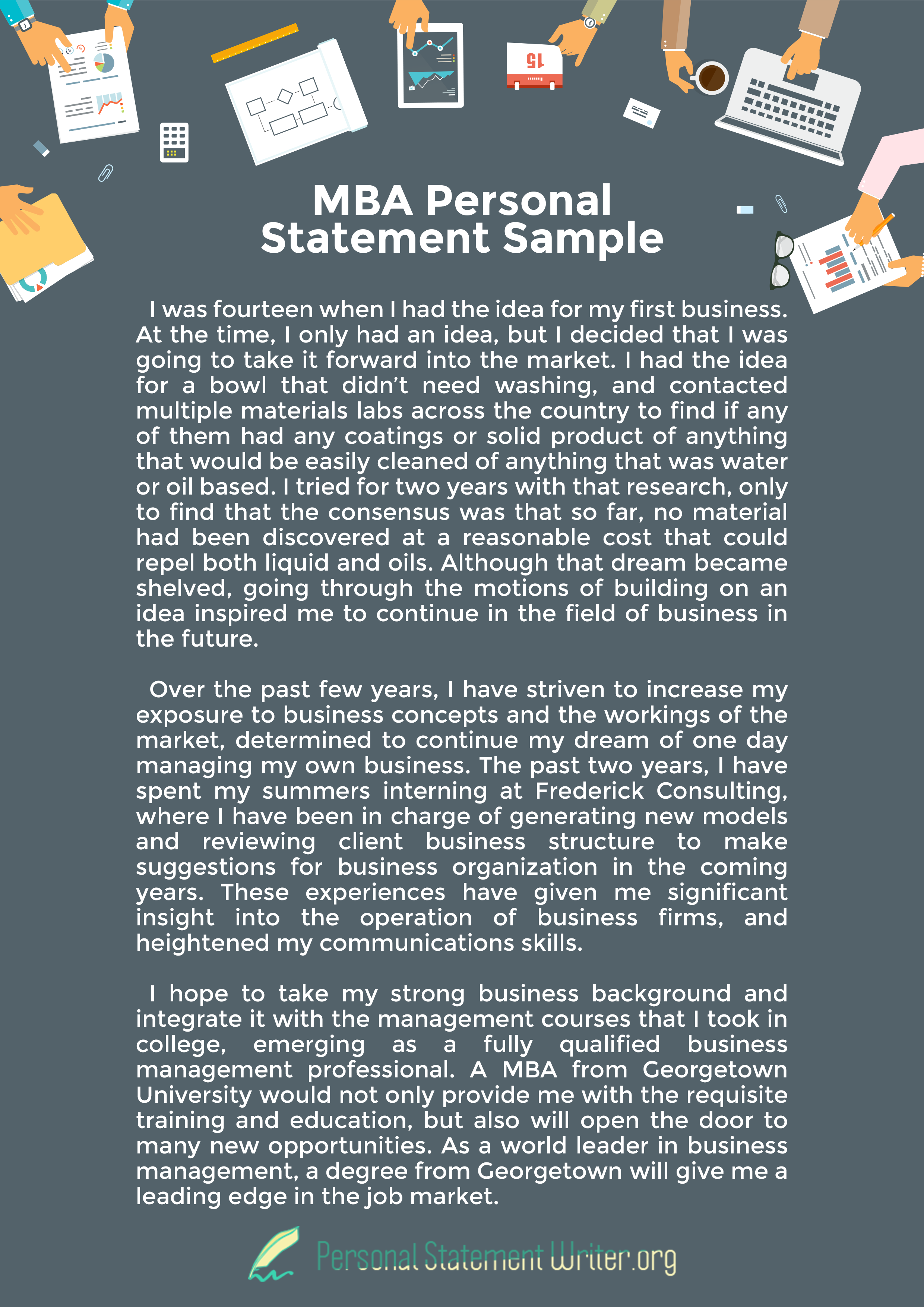 best business management personal statement