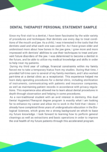 personal statement dental school reddit